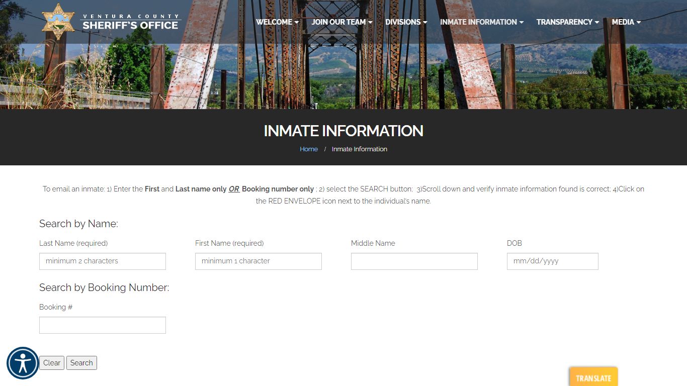 Inmate Information - Ventura County Sheriff's Office